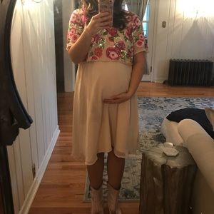 ASOS maternity dress w floral sequin detail
